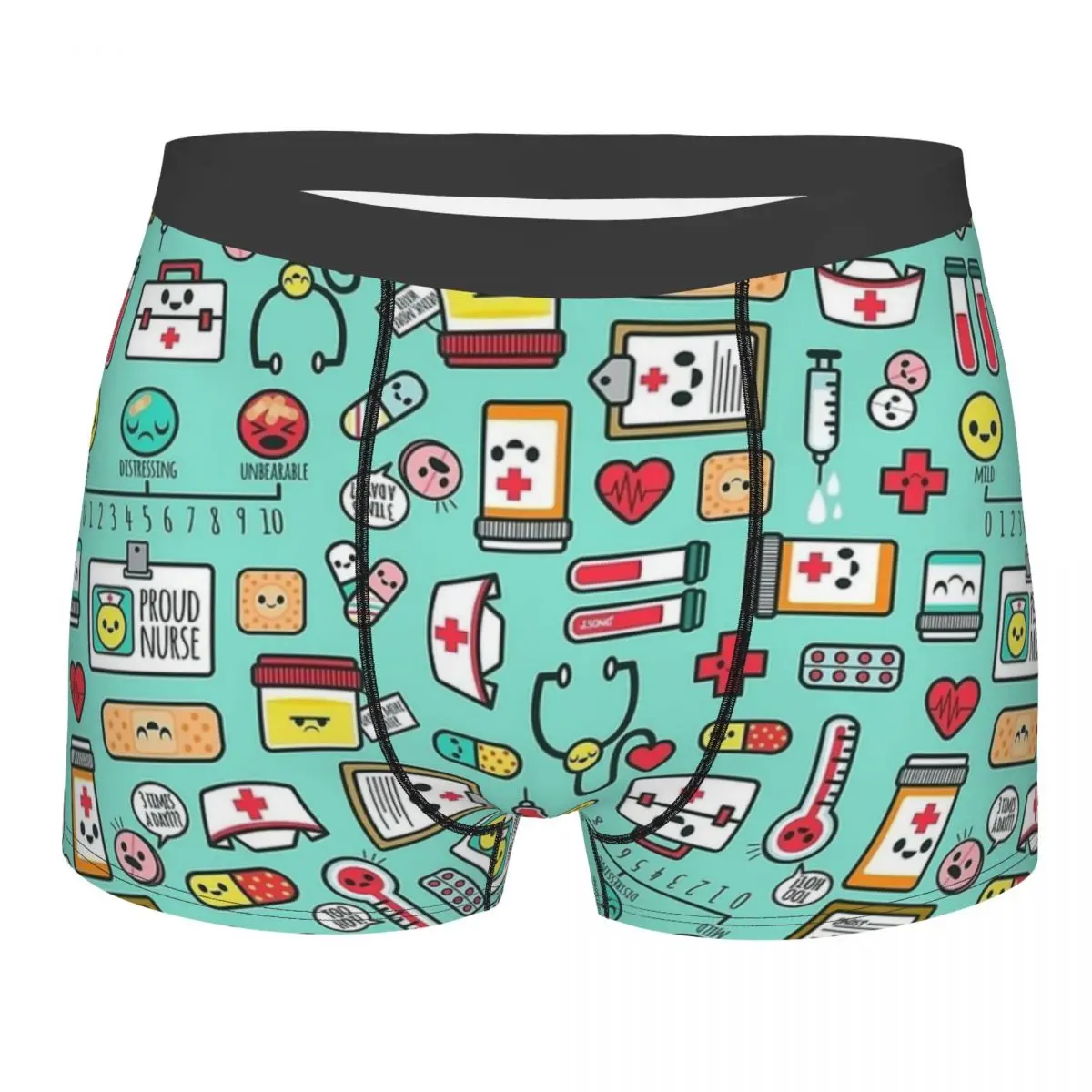 

Proud To Be A Nurse Men's Long Underwear Boxer Shorts Panties Funny Breathable Underpants for Male