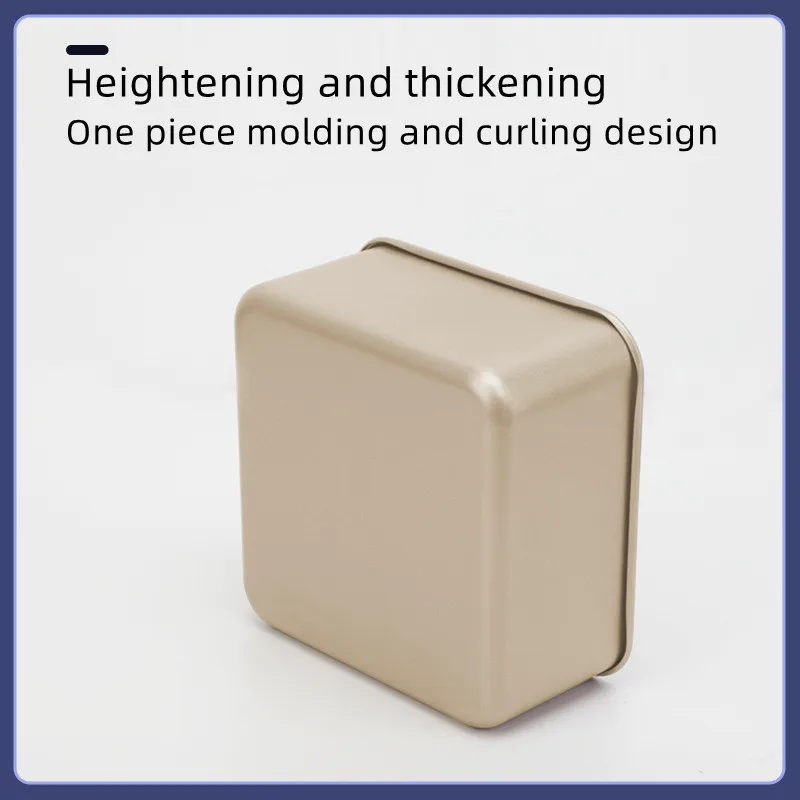 Description Picture 6 of item6/7/8/9 Inch Carbon Steel Cake Mold Square Pizza Pan Mold Thickened Non-Stick Baking Tray Snow Crisp Baking Tool Bread Cake Mold
