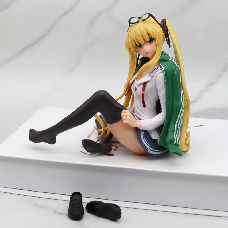 Tableau d\'affichage de voiture Anime Prada, posture assise, figurines d\'action de fille sexy, modèle de dessin animé, décor de véhicule, accessoires