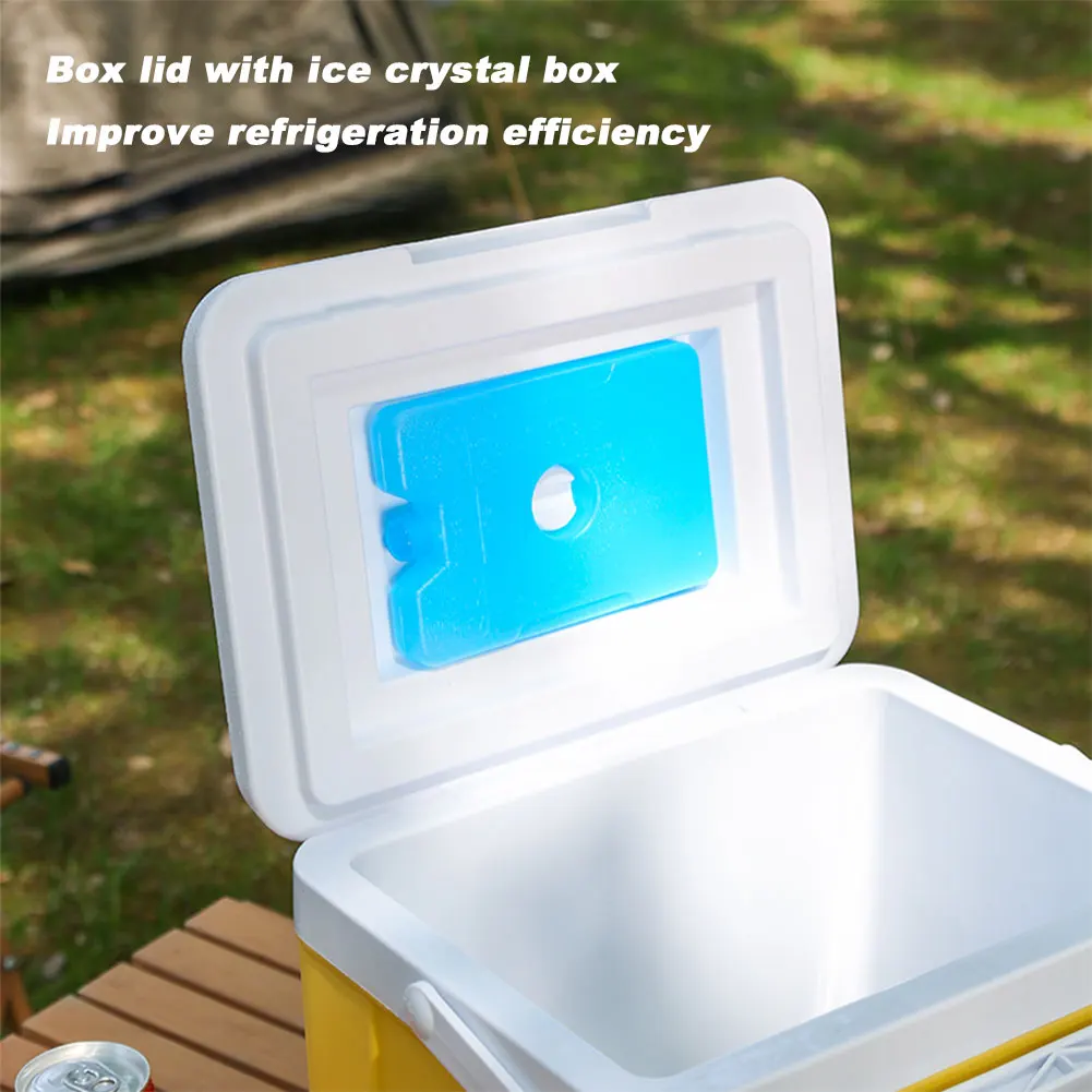 Scatola frigo da campeggio da 6 litri, petto di ghiaccio isolato multiuso, secchiello per il ghiaccio portatile, dispositivo di raffreddamento rigido per esterni per picnic in spiaggia da campeggio - immagine 5