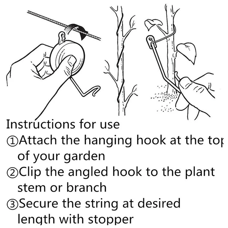 Plant Yoyo Grow Hanger With Stopper Adjustable Indoor Plant Support Yo Yo 30pcs
