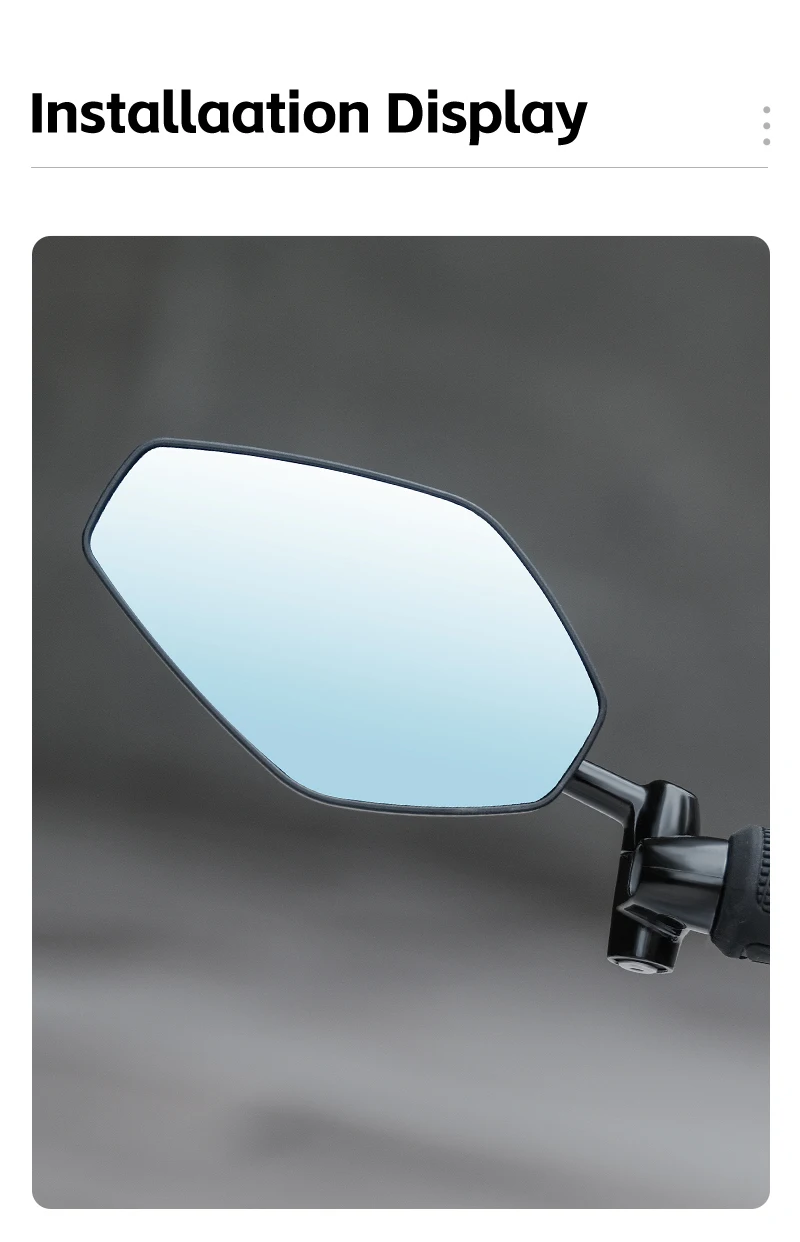 Stable Bicycle Mirror Anti Glare Aluminum Alloy Bracket Anti Vibration with Installation Hex Key Bicycle Accessories