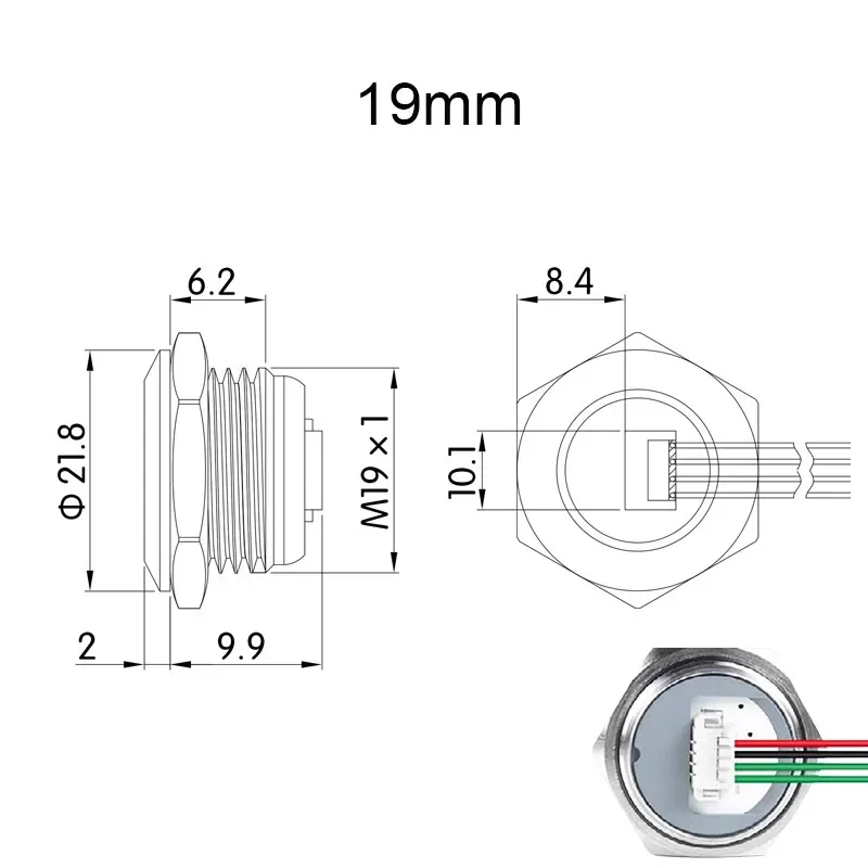 ตัวเลือกสินค้า ปุ่มสวิตช์ LED ปรับแต่งได้ กันน้ำ สำหรับ DIY