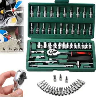 46pcs Ratchet Socket Set 1
