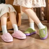 Couple Winter Toe Wrap Warm Cotton Slippers Indoor Fashion Solid Thick Soft Sole Slides Men Women Floor Flat Home Non-slip Shoes 5