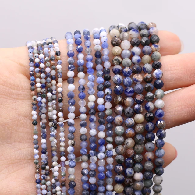 Small Beads Natural Stone Gem Beads Round Faceted Section Beads For Jewelry  Making Necklace DIY Bracelet 38cm Size 2 3 4 mm 38cm - AliExpress