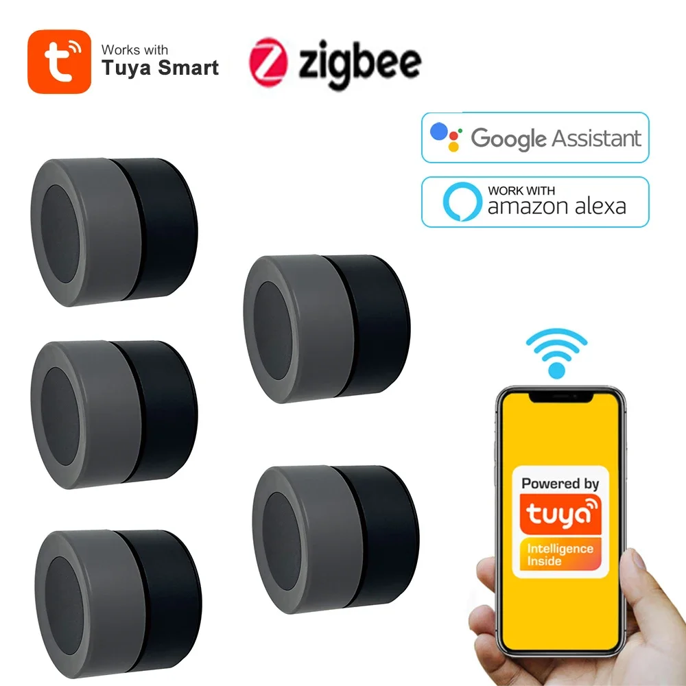 Tuya Zigbee Smart Knob Switch Ruota La Pressione Wireless Scene Switch Button Controller Smart Life App Control Smart Home Per Gateway