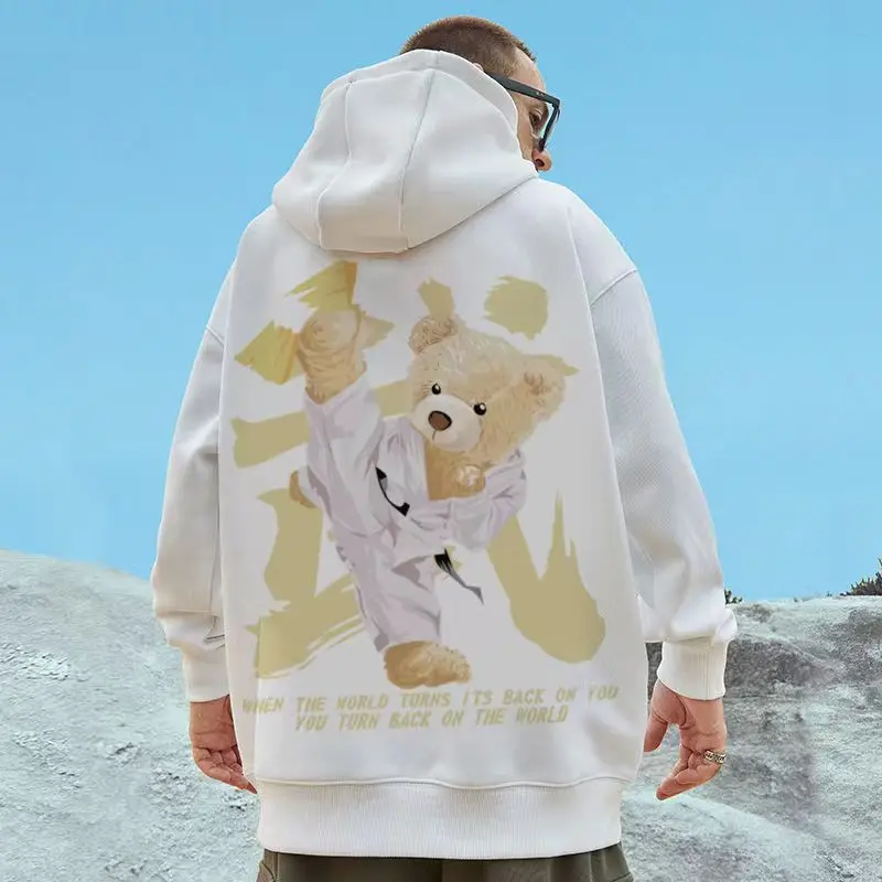 thumbnail image 1 of Sudadera con capucha de cara sonriente de Graffiti para hombre, suéter informal Retro de lana, sudaderas con capucha de Hip Hop de gran tamaño, ropa de otoño, 8XL, 1 of 3