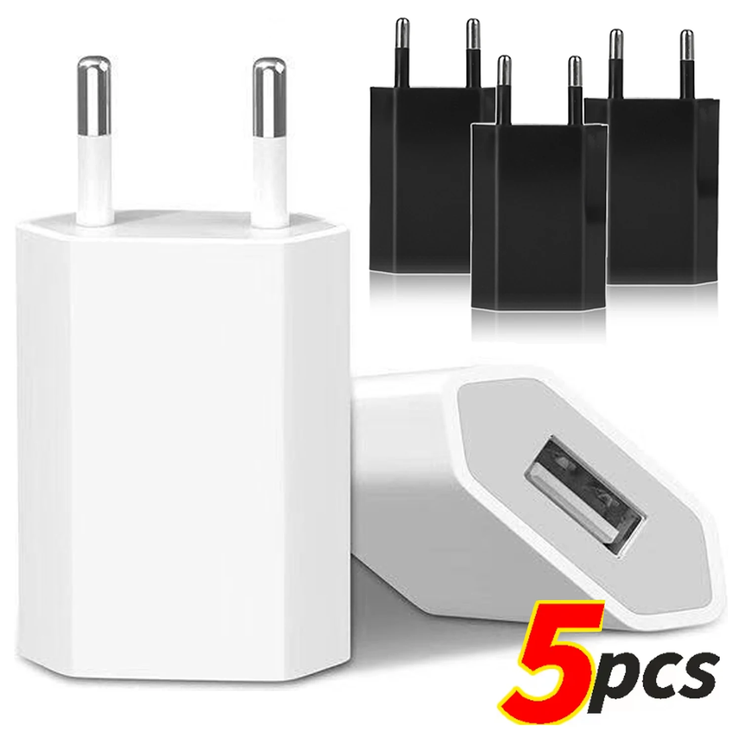 Lot De 100 Chargeurs USB 1A Blancs - Compatibles IPhone IPad - Prise Secteur 5V - Gros