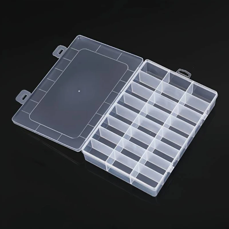 5 Scatole Portaoggetti In Plastica Trasparente Con 15 Scomparti Regolabili, Per Esche Da Pesca, Ami, Gioielli, Perline E Accessori