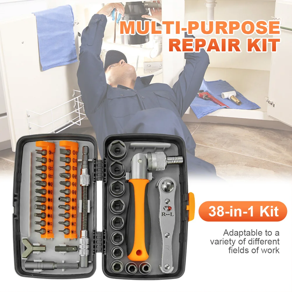 

38pcs Professional Maintenance Tools For Motorcycles Bicycle Quick Maintain Hand Tool Kits For Car Bike Rapid Repair Tools