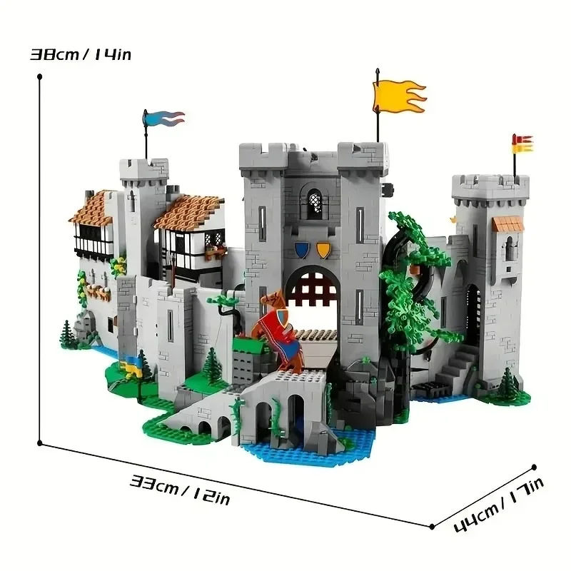 Lion King Knights Medieval Castle Bricks Building Blocks 4514PCS Kids Birthday Christmas Gifts Compatible 10305 building block toys building toy set educational toy