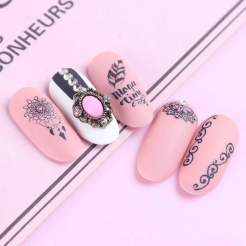 Rectangle Nail Stamping Plates Dreamcatcher Stamp Template Cat Nail Art Theme Decoration DIY Image Plate Stencil Printing Tool 4