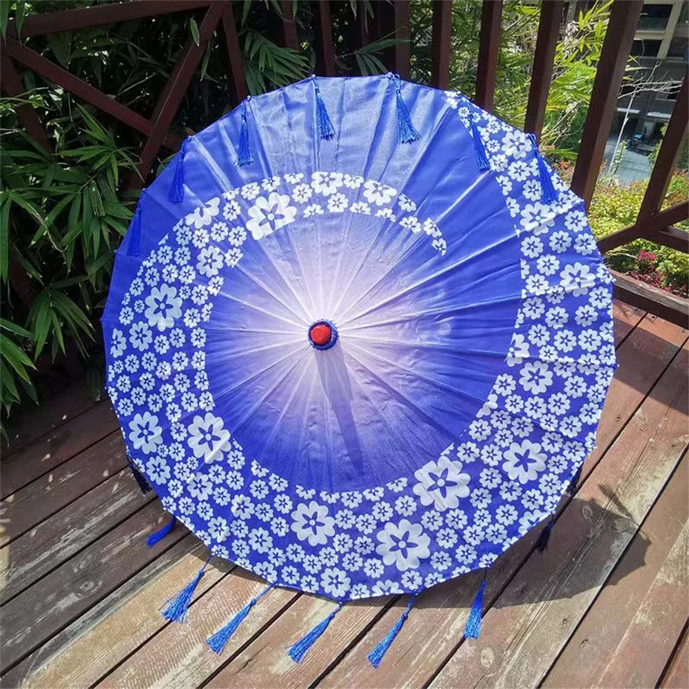 Classic Chinese Oil Paper Umbrella Japanese Style Oil Paint Umbrellas Durable Rain Women's Parsol Sun UV Protection Cosplay Prop