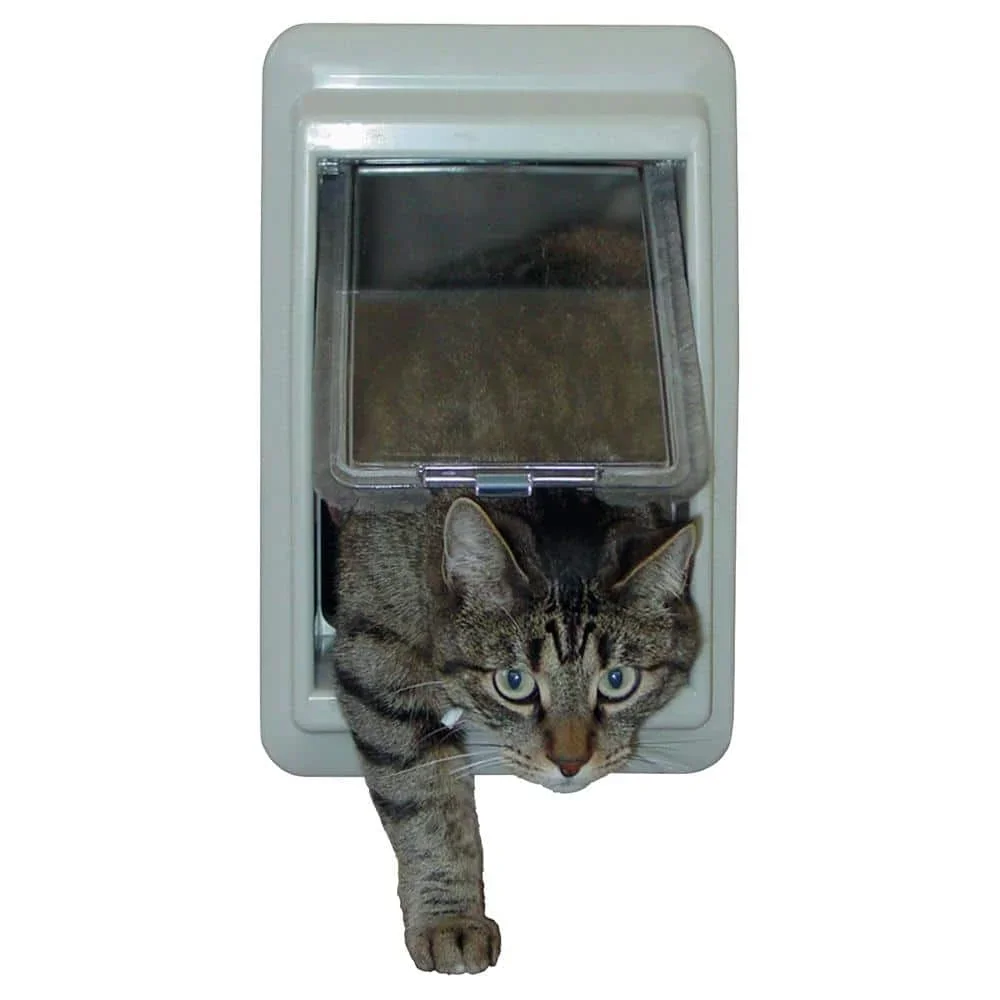 US 7.5 x 10.5 Large Chubby Kat Pet Door with Rigid Flap