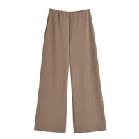 Simple Style Wide Leg Pants 2 Pieces Sets For Women Ruched Pin Vest Top Trousers Women's Suit 2025 New Casual Woman Outfits - Image 4