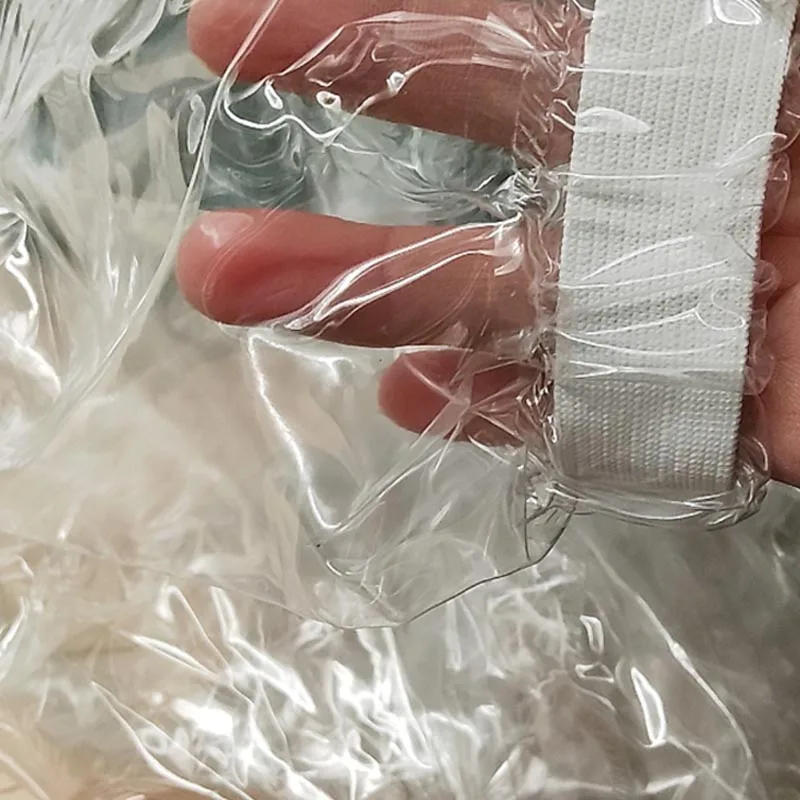 Sexy PVC Transparent Zipper Plastic Jumpsuit Hooded Long Sleeved Waterproof Soft Smooth ABDL Couple Adult Baby Diaper Pants pvc jumpsuit