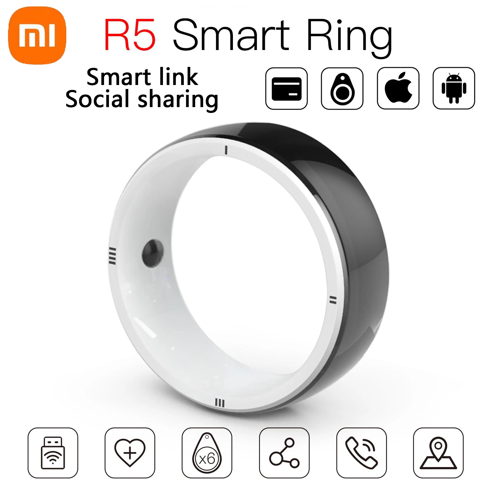 XiaomiOriginalNewR5SmartRingAccessCardStorageRingIntelligent