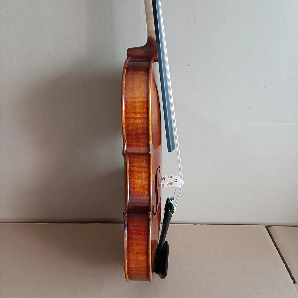 middle-level High quality handmade violin 4/4 handmade solid wood natural striped maple violin Brown stringed instrument shippin