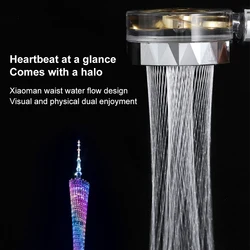 360 Degrees Douche Handheld Turbocharged Shower Head High Pressure Water Saving Shower Bathroom Shower Head With Filter/Switch