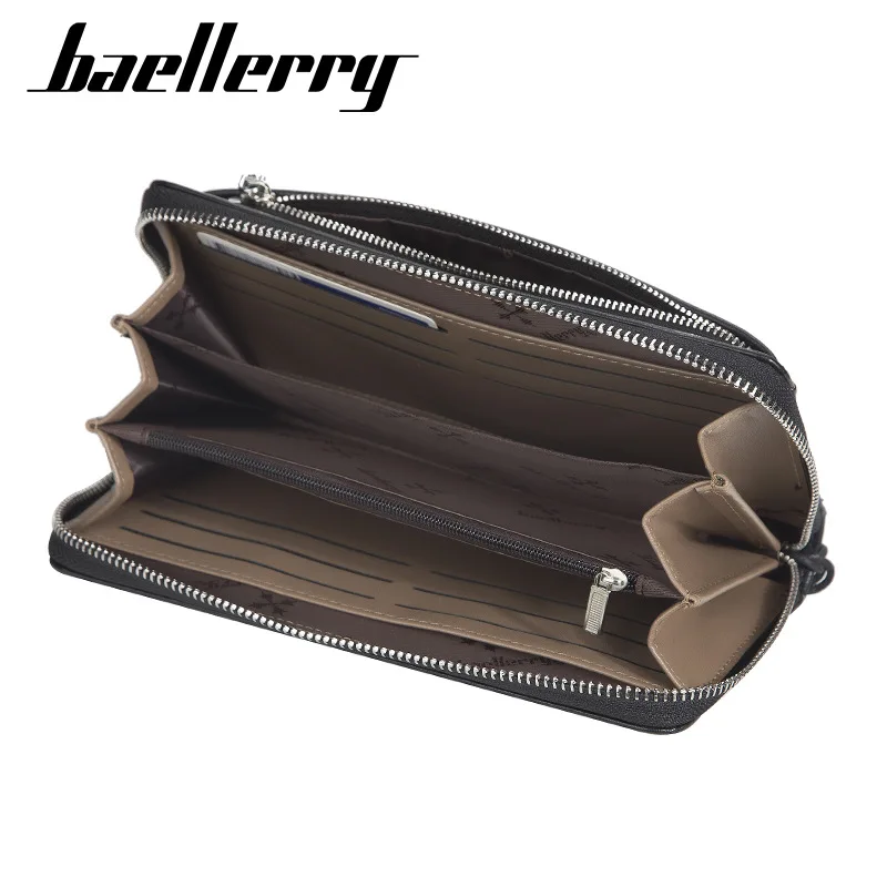 Large Capacity Male Zippered Hand Purse Long Wallet