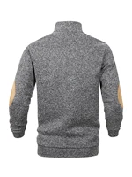 Pull décontracté pour hommes, col montant boutonné, manteaux Polo Henley, manches longues, col montant, sweat-shirt pour le Sport, printemps automne 3