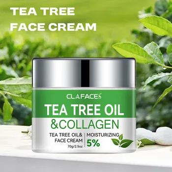 CLAFACES Crema per il viso all'olio di tè Crema per la cura quotidiana del viso antietà e rimozione delle lentiggini con ingredienti naturali