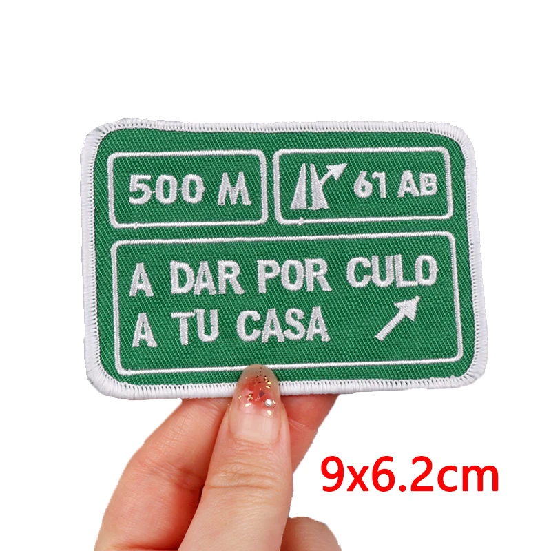 Description Picture 3 of itemIron on Patches 500M A LLORAR A LA LLORERIA Patch Embroidery Patches For Clothing Outdoor Patch On Clothes DIY Badge on Backpack