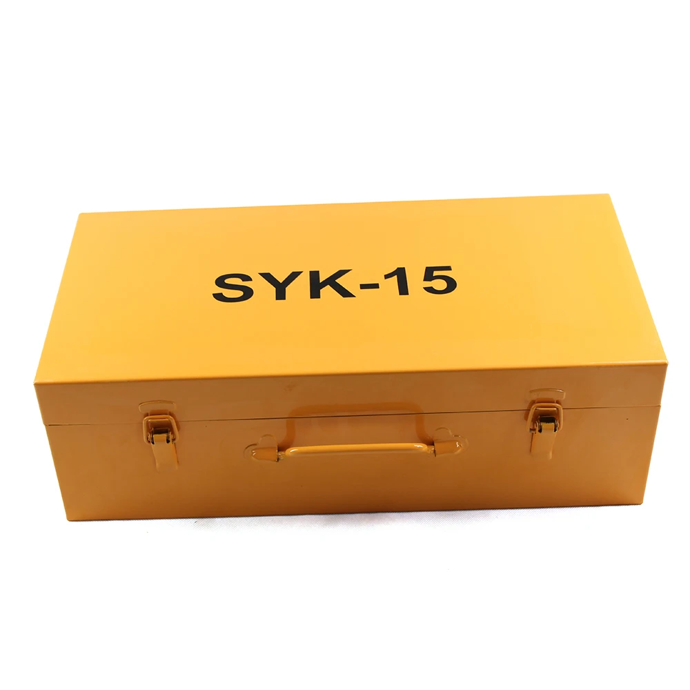 SYK-15T Hydraulisches Knockout-Stanzset, 10 Stanzformen -16 mm bis 101 mm, Lochöffnungswerkzeug für Edelstahl, Kunststoff, Metall, Fiberglas – Detail 12