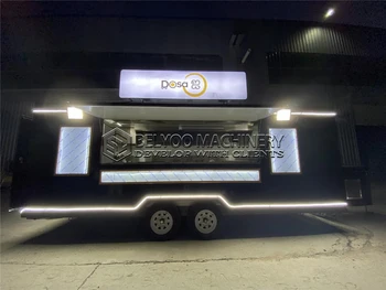 Food Trailer Fully Equipped Food Truck Mobile Kitchen Trailer for Vending on Street Customized Food Concession Trailers for Sale 3