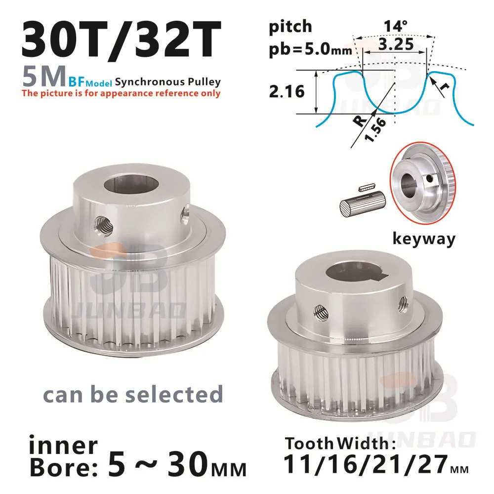 Synchronous Roda Belt 3d Printer Parts 32 Dentes Timing Polia Largura 11 mm 16 mm 21 mm 27 mm Diâmetro mm mm mm 10 mm 12 mm 14 mm 15 mm do 28 mm Htd5m