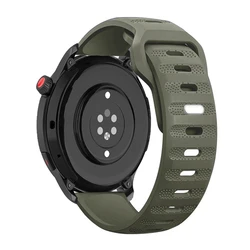 Breathable Silicone Smartwatch Strap - Soft and Comfortable Band for Versatile Wear (Army green)