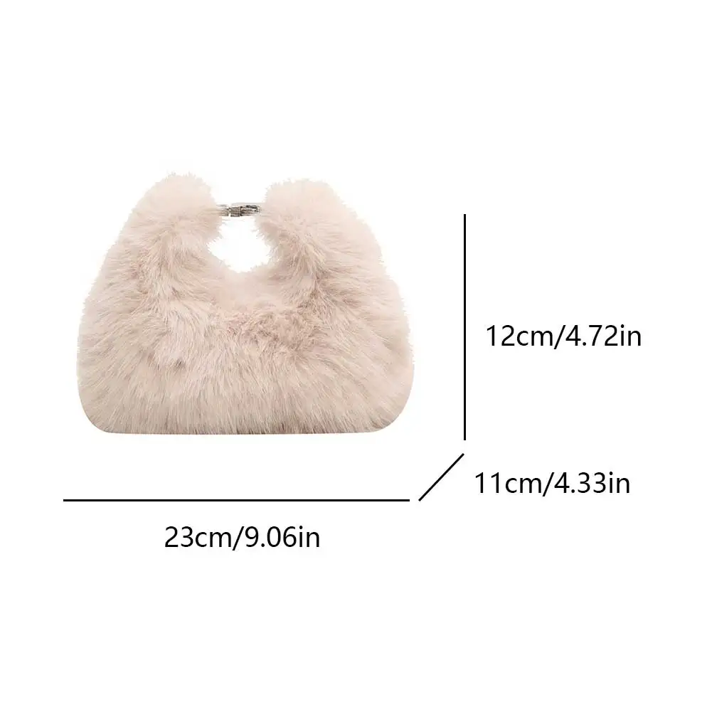 Shoulder Bag Women Soft Fluffy Crossbody Bag Faux Fur Luxury