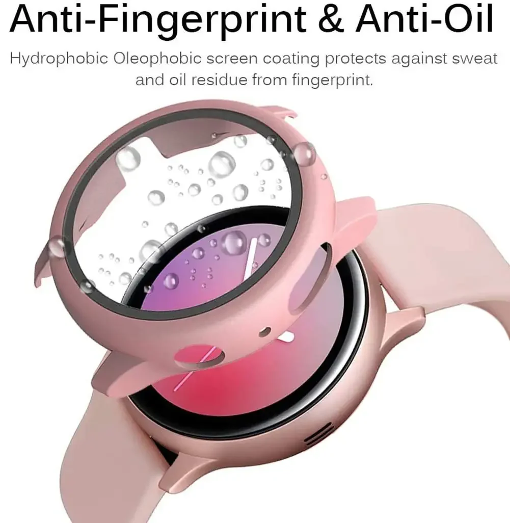 Premium Accessory Bundle: Glass Case, Strap, and Screen Protector with 20mm Watch Bands and PC+Bumper Cover