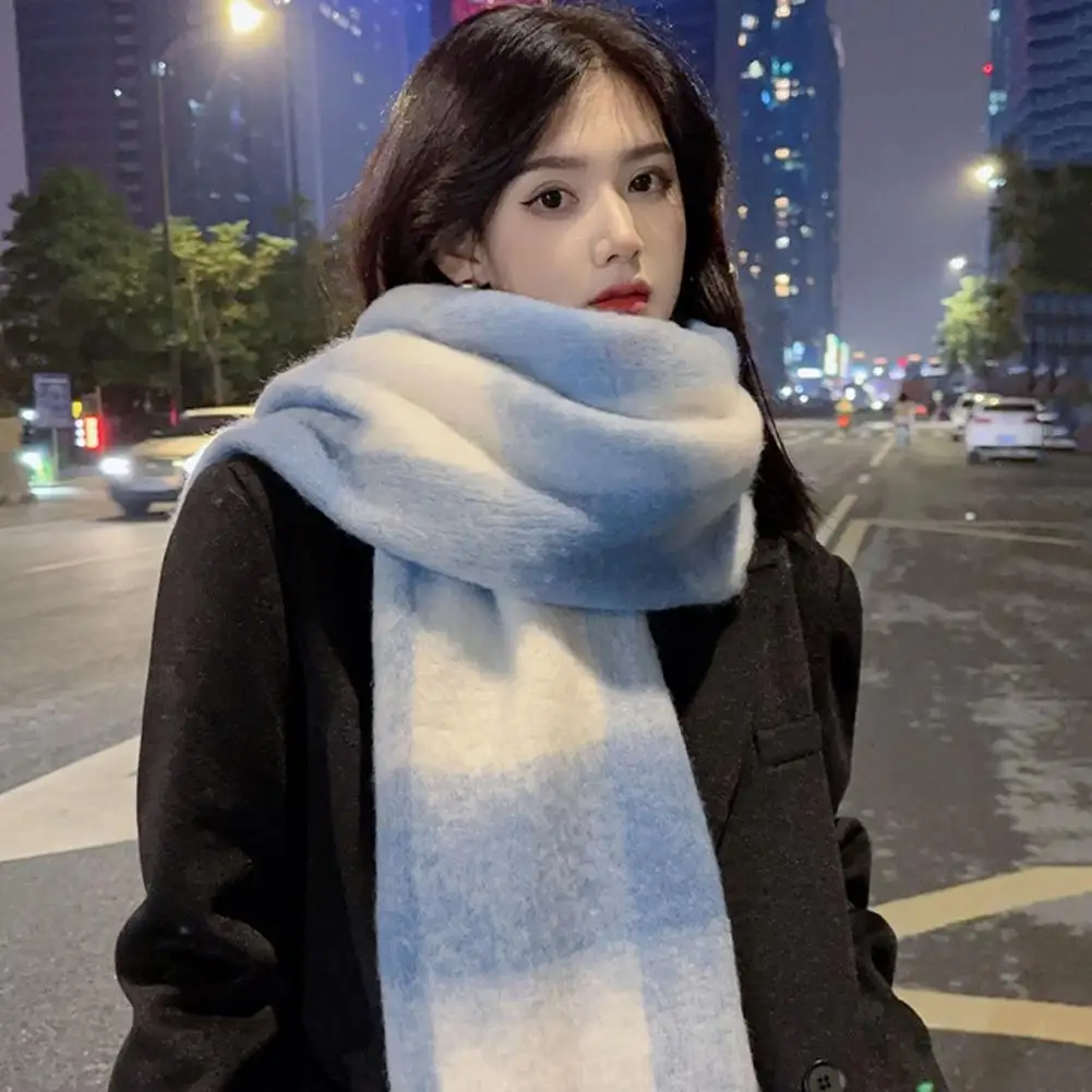 

Classy Tassel Embellished Scarf Stylish Women's Winter Scarf Thick Warm Windproof Shawl with Twisted Tassel Detailing Neck