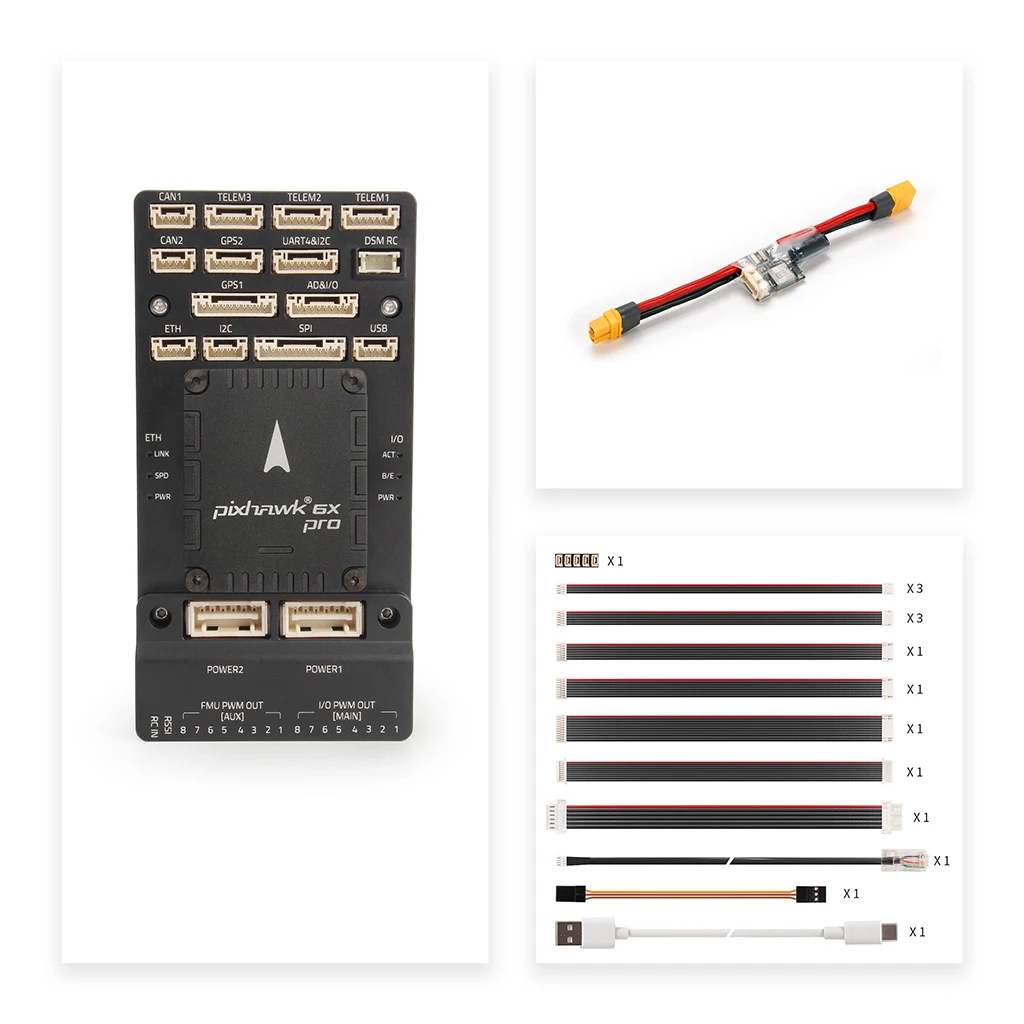 

Полетный контроллер Holybro Pixhawk 6X Pro Autopilot H753, стандартная база PM02D для промышленного и коммерческого дрона