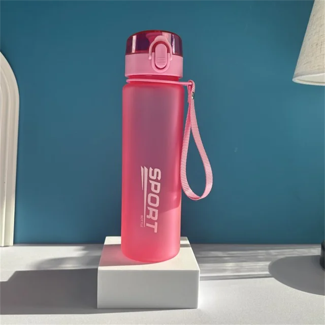 400ml 560ml Sports Water Bottle High Capacity Plastic Fitness Portable Durable Camping Hiking Workouts Outdoor Sports Cups 2