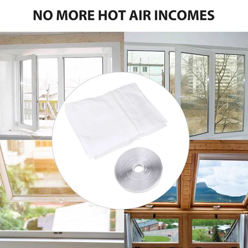 AirLock Window Seal Window Seal for Portable Air Conditioner 400 Cm Flexible Cloth Sealing Plate with Zip and Adhesive Fast