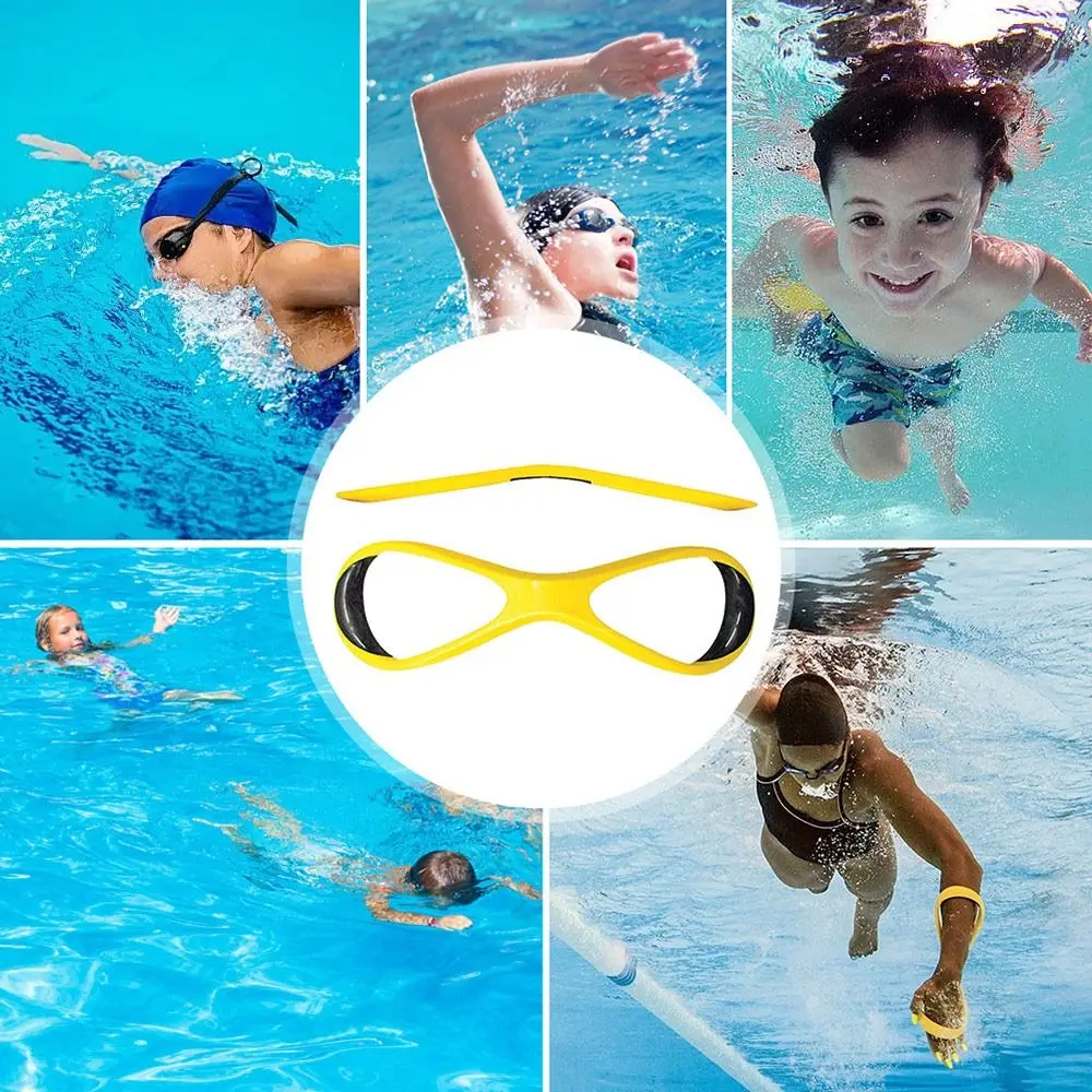 Ergonomic Swim Training Paddle with Resistance Forearm Brace for Stroke Improvement