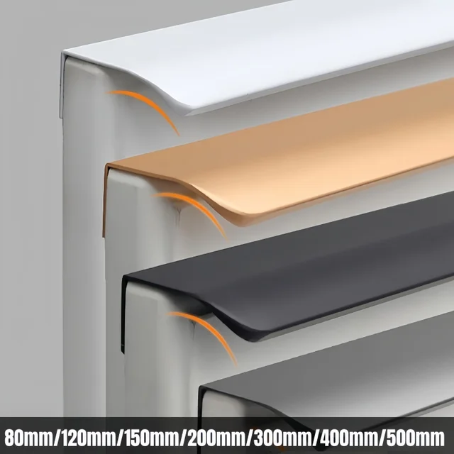 Concealed Finger Edge Drawer Pull Handles (Aluminum Alloy) 1