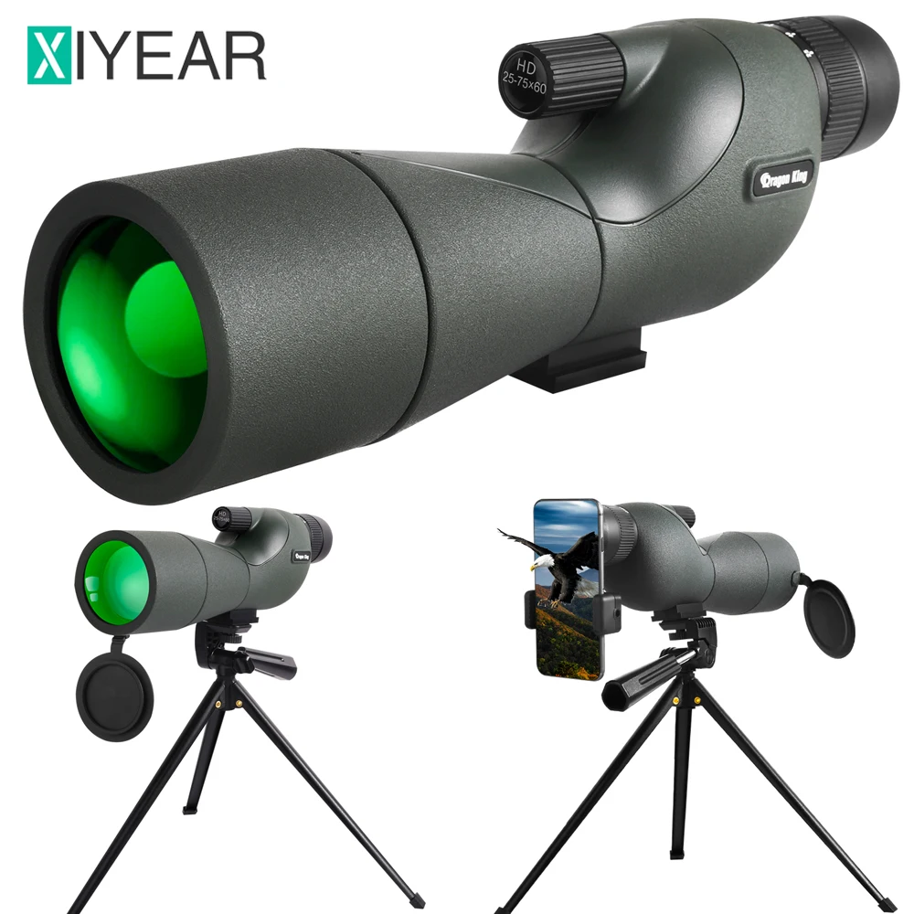 

Portable Outdoor Professional 25x75 Monoculars High Power HD Telescope Spotting Scope For Hunting Camping Target Animal Viewing