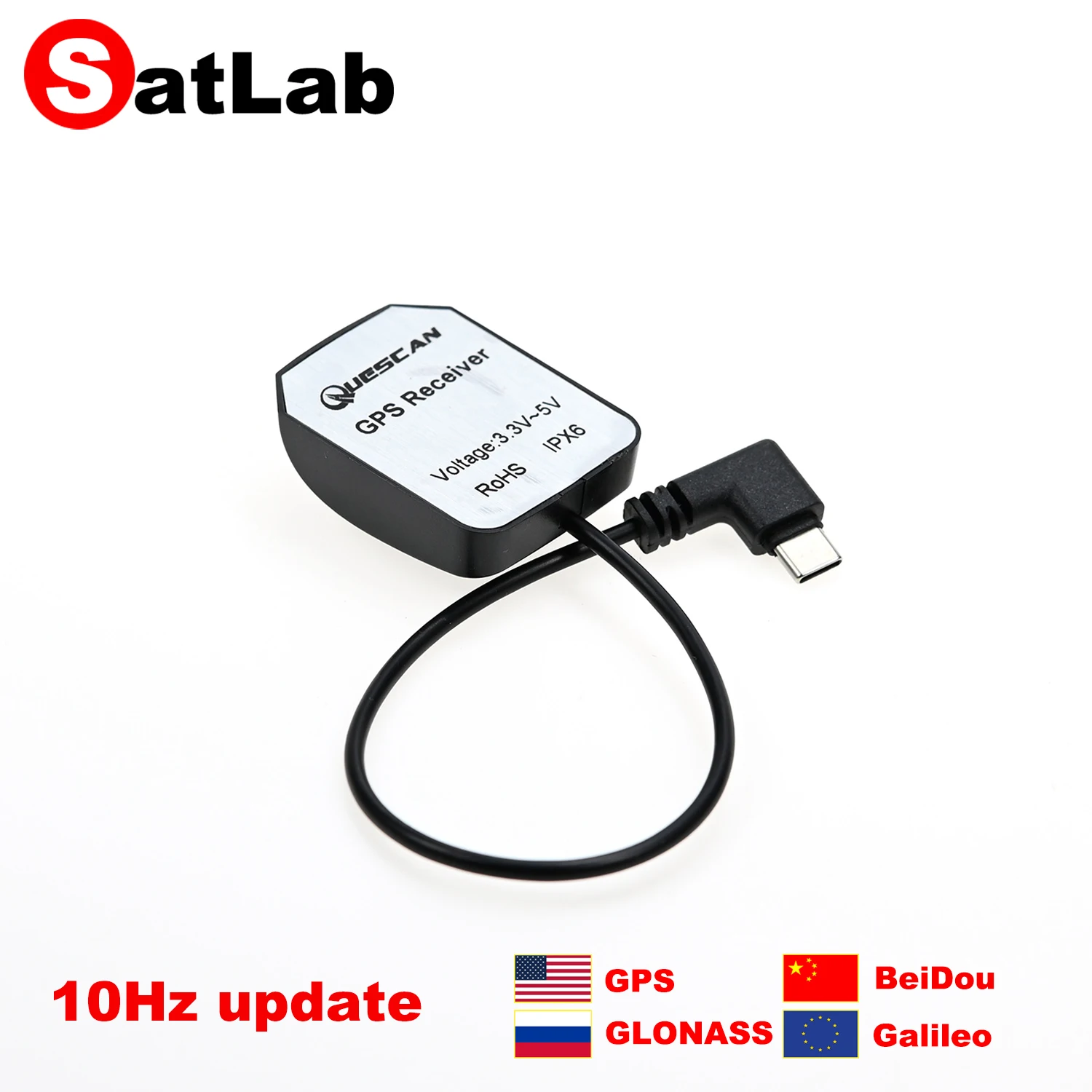 10Hz NMEA USB Type C מקלט GPS Type-C GPS GLONASS Galileo BeiDou מודול GNSS אנטנה לאנדרואיד Windows UBX M8N ערכת שבבים
