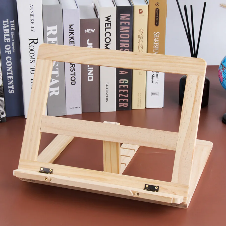 Book Holder Stand Iron or Wooden Clips Adjustable for Reading Computer Ipad