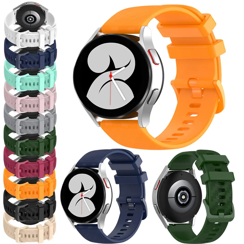 

20mm Watch Band For Samsung Galaxy Watch 4 Classic 46mm 42mm 44mm 40mm Silicone Bracelet Strap For Garmin Venu 2 Plus Wrist