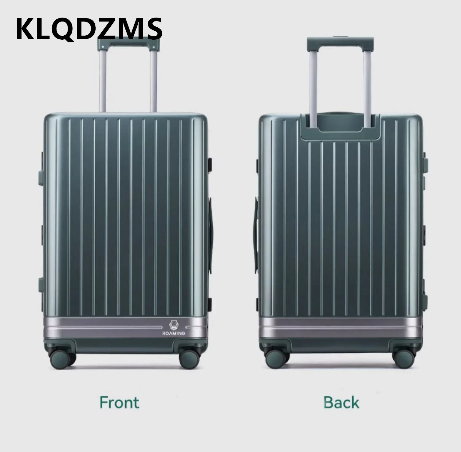 KLQDZMS Rolling Luggage 20"24"26 Inch Aluminum Frame Boarding Box PC Cart Case Cart Style Travel Bag with Wheels Suitcase