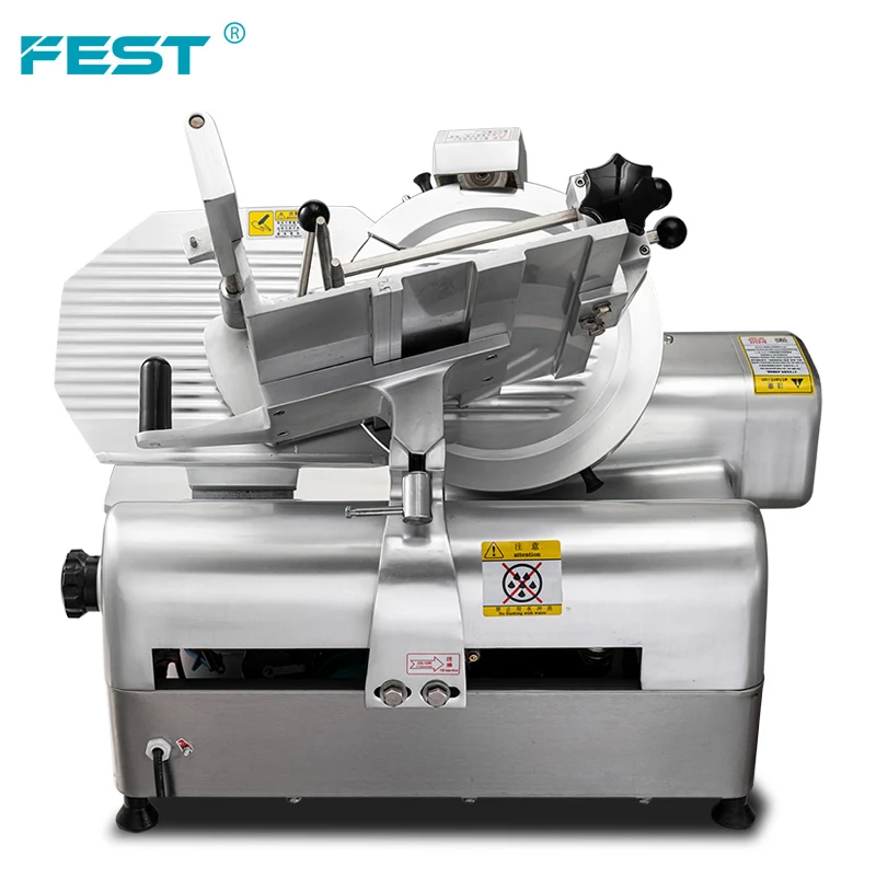 FEST frozen meat slicer stainless steel automatic mutton roll slicer 13 inches meat slicer meat slicer commercial slicer electric shredding and vegetable cutting stainless steel tabletop fully automatic mincing