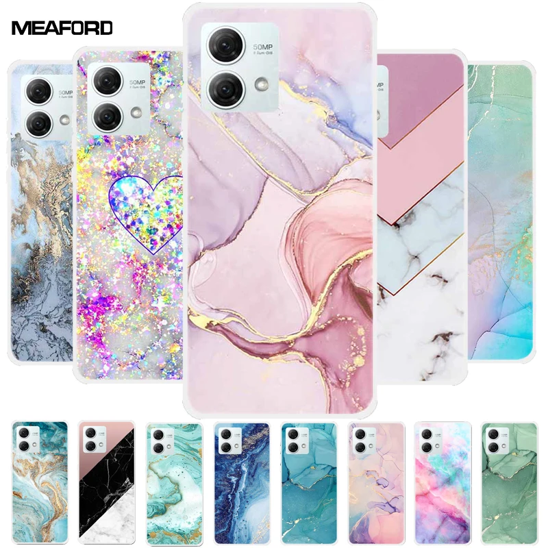 Per Motorola Moto G84 G54 5G Custodia 6.5 "Marble Soft Tpu Cover In Silicone Custodie Per Moto G54 Motog84 Protector Bumper Coque