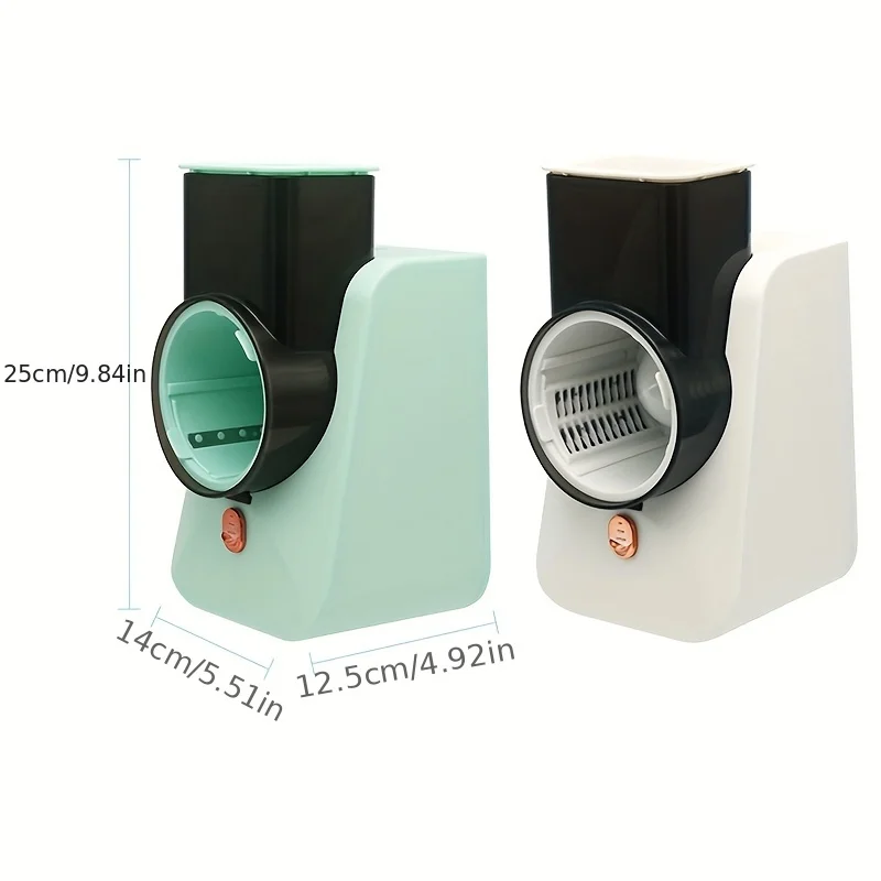 Automatic Vegetable Cutter Electric Slicer Cutting Vegetables Fruits Meat 4-Blade Drum Design A time-saving kitchen must-have