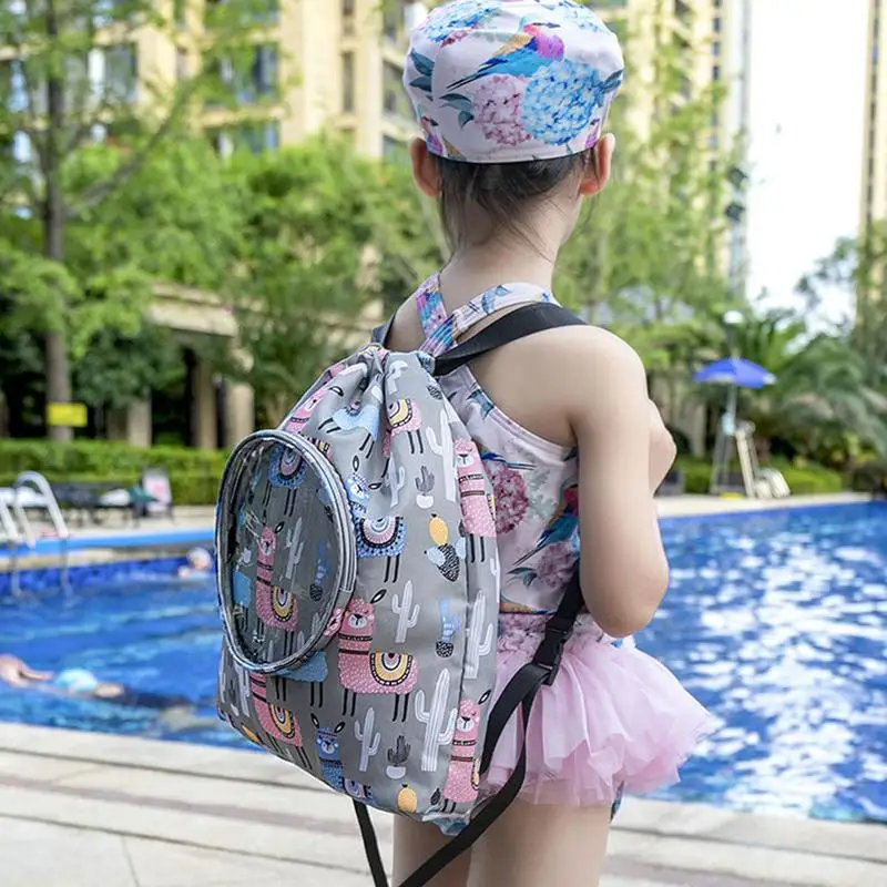 Zaino Sportivo Impermeabile Bambini - Borsa Piscina Con Scomparto Umido/Asciutto, Design Dinosauro - Foto 2