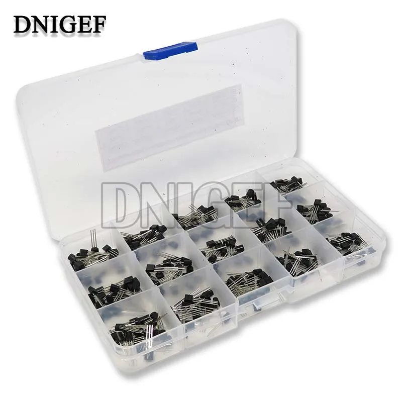 300 Pz/Scatola Valore 15X20Pcs Transistor To-92 Assortimento Kit Transistor 2N2222 2N3904 2N3906 C945 S8050 S8550 S9014 S9013 9018